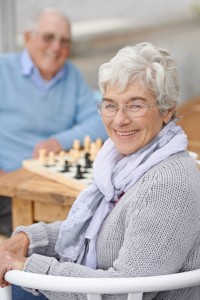 couple playing chess